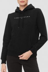 TOMMY JEANS Czarna damska bluza. Czarne bluzy damskie Tommy Jeans, s, bez wzorów, z jeansu, bez ramiączek, z kapturem. W wyprzedaży za 385.99 zł.