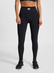 Damskie legginsy Hummel Pulse. Czarne legginsy damskie Hummel, bez wzorów, z dzianiny. Za 213.00 zł.