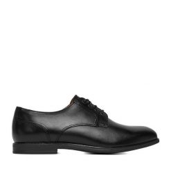 Półbuty Lasocki. Czarne buty wizytowe męskie Lasocki, bez wzorów, bez obcasa, bez zapięcia. Za 199.99 zł.