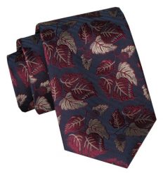 Klasyczny, Szeroki Krawat Męski CHATTIER - Jesienne Kwiaty. Czerwone krawaty i muchy Chattier, bez wzorów, z tkaniny, eleganckie. Za 49.00 zł.