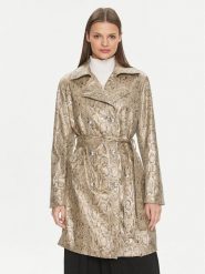 Guess Trencz Mila W4RL31 WFZU0 Brązowy Regular Fit. Brązowe płaszcze damskie Guess, s, z aplikacjami, ze skóry, bez kołnierzyka, bez kaptura. Za 615.16 zł.