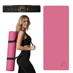 Mata do jogi minimalistyczna Fit.me 4mm kauczuk. Czerwone paski damskie FIT.ME, bez wzorów, z kauczuku. Za 194.95 zł.