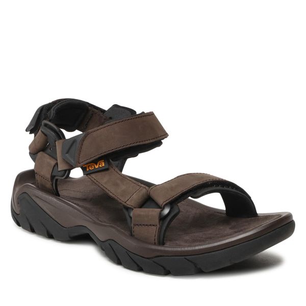 Sandały Teva. Brązowe buty sportowe męskie Teva, bez wzorów, sportowe, bez zapięcia. Za 325.99 zł.