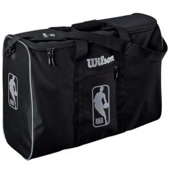 Torba sportowa unisex Wilson NBA Authentic 6 Ball Bag pojemność 38 L. Czarne torby sportowe męskie Wilson, bez wzorów. Za 159.99 zł.