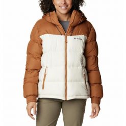 Kurtka Turystyczna Puchowa Damska Columbia Pike Lake II Insulated Jacket. Brązowe kurtki sportowe damskie Columbia, l, bez wzorów, z puchu, bez ramiączek, bez kaptura, trekkingowe. Za 429.99 zł.