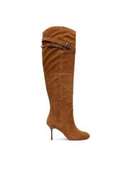 PINKO Kozaki Polly 02 SD0281 P002 Brązowy. Brązowe kozaki damskie Pinko, bez wzorów, ze skóry, bez obcasa, na szpilce, bez zapięcia. Za 2,079.00 zł.