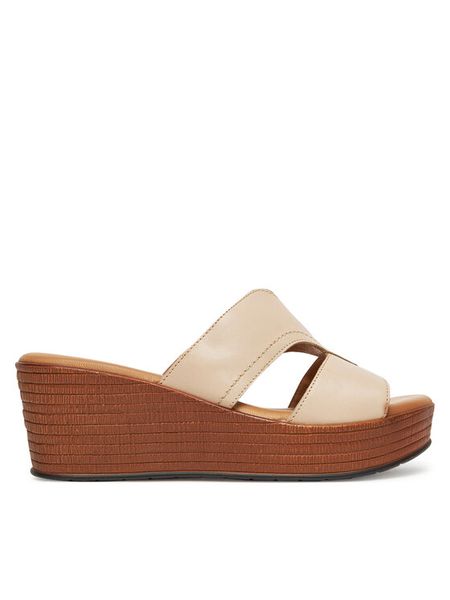 Lasocki Klapki WI16-NYASA-01 Beżowy. Brązowe klapki damskie Lasocki, bez wzorów, ze skóry, bez obcasa, bez zapięcia. Za 169.99 zł.