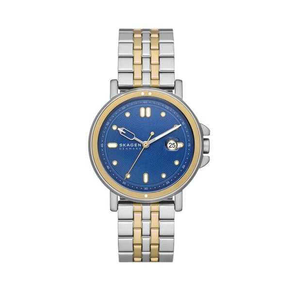 Zegarek Skagen. Niebieskie zegarki męskie Skagen, bez wzorów. Za 647.99 zł.
