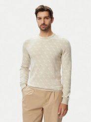 Guess Sweter M6YR11 Z0916 Beżowy jasny Regular Fit. Brązowe swetry męskie Guess, m, z aplikacjami, z syntetyku, bez kołnierzyka, bez ramiączek. Za 434.99 zł.