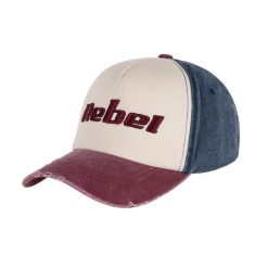 Czapka z daszkiem Rebel Active , kolor niebiesko-purpurowy , rozmiar M. Fioletowe czapki damskie REBEL ACTIVE, bez wzorów, z bawełny. Za 39.00 zł.