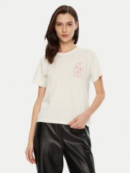 HUGO T-Shirt Destrel_1 50534246 Écru Regular Fit. T-shirty damskie Hugo, xl, bez wzorów, z bawełny, bez kołnierzyka, bez ramiączek. Za 159.99 zł.