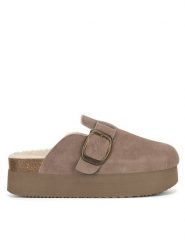 Badura Klapki TS6207-02 Szary. Szare klapki damskie Badura, bez wzorów, bez obcasa, bez zapięcia. Za 199.99 zł.