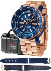 Zegarek męski Vostok Europe NH35A-620E632BRG różowe złoto. Czerwone zegarki męskie Vostok Europe, bez wzorów, złote. Za 6,883.70 zł.
