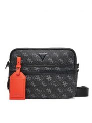 Guess Saszetka HMMILO P5422 Czarny. Czarne saszetki i nerki męskie Guess, z aplikacjami, ze skóry. Za 359.99 zł.
