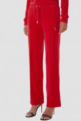 JUICY COUTURE Czerwone spodnie dresowe damskie z cyrkoniami Tina, Rozmiar M. Czerwone spodnie dresowe damskie Juicy Couture, bez wzorów, z dresówki. W wyprzedaży za 238.99 zł.