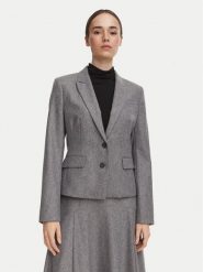 BOSS Marynarka Jia18 50567167 Szary Slim Fit. Szare marynarki i żakiety damskie Boss, bez wzorów, z syntetyku, bez kołnierzyka, bez ramiączek. Za 1,849.00 zł.