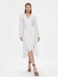 DKNY Sukienka letnia DD3JA479 Biały Regular Fit. Białe sukienki damskie DKNY, na lato, bez wzorów, z syntetyku, bez kołnierzyka, bez ramiączek. Za 399.99 zł.