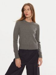 AMI Paris Sweter FKS057005 Szary Regular Fit. Szare swetry nierozpinane damskie AMI PARIS, m, bez wzorów, z kaszmiru, bez kołnierzyka, bez ramiączek. Za 1,599.00 zł.