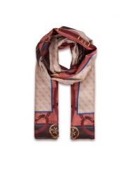 Guess Szal AW5445 POL01 Beżowy. Brązowe rękawiczki damskie Guess, z aplikacjami, z poliesteru. Za 159.99 zł.