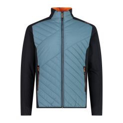Kurtka CMP Hybryd. Niebieskie kurtki męskie CMP, bez wzorów, z materiału, eleganckie, z kapturem. Za 358.65 zł.