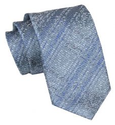 Klasyczny Męski Krawat - ALTIES - Jasnoniebieski. Niebieskie krawaty i muchy Alties, bez wzorów, z tkaniny, eleganckie. Za 49.00 zł.