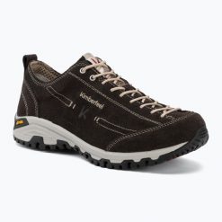 Buty trekkingowe Kimberfeel Lincoln 2. Brązowe obuwie trekkingowe damskie Kimberfeel, ze skóry, przed kostkę, bez zapięcia. Za 409.99 zł.