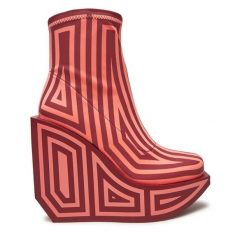 Botki United Nude. Czerwone botki damskie United Nude, bez wzorów, bez obcasa, na koturnie, bez zapięcia. Za 959.99 zł.