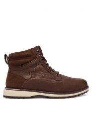 Tommy Hilfiger Trzewiki Corporate W FM0FM05606 Brązowy. Brązowe botki męskie Tommy Hilfiger, bez wzorów, ze skóry, bez obcasa, bez zapięcia. Za 489.99 zł.