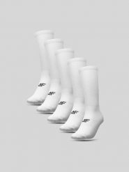 4F Skarpetki długie (5-pack) męskie - białe 43-46. Białe skarpety męskie 4F, bez wzorów, z bawełny. Za 69.99 zł.
