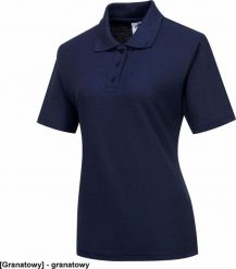 Portwest B209 - Koszulka damska polo 35% bawełny - granatowy 2XL. Niebieskie bluzki damskie Portwest, xl, bez wzorów, z bawełny, bez kołnierzyka, bez ramiączek. Za 44.05 zł.