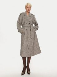 Karen by Simonsen Płaszcz zimowy Ritt 10105110 Szary Regular Fit. Szare płaszcze damskie Karen by Simonsen, na zimę, bez wzorów, z syntetyku, bez kołnierzyka, bez kaptura. Za 879.00 zł.