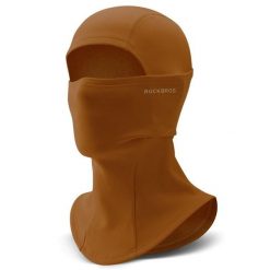 Czapka Sportowa Całkowita z Polaru Termicznego. Brązowe czapki damskie ROCKBROS, na zimę, bez wzorów, z materiału, sportowe. Za 61.64 zł.