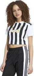 Adidas Koszulka damska Juventus 26/27 Home Cropped Jersey biało-czarna KB8878 S. Białe bluzki damskie Adidas, s, bez wzorów, z jersey, bez kołnierzyka, bez ramiączek. Za 398.51 zł.