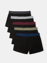 Bokserki classic 5 pack - czarny. Czarne bokserki męskie Sinsay, bez wzorów. Za 49.99 zł.