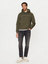 Tommy Jeans Bluza DM0DM20746 Zielony Regular Fit. Zielone bluzy męskie Tommy Jeans, m, bez wzorów, z bawełny, bez ramiączek, bez kaptura. Za 229.99 zł.