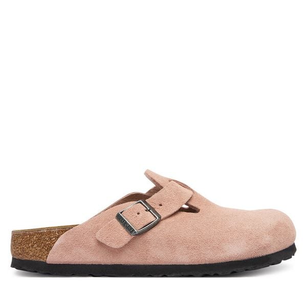 Klapki Birkenstock. Czerwone klapki damskie Birkenstock, bez wzorów, bez obcasa, bez zapięcia. Za 639.99 zł.