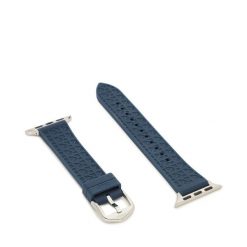 Wymienny pasek do zegarka Apple Watch Fossil. Niebieskie paski damskie FOSSIL, bez wzorów. Za 129.99 zł.