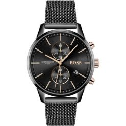 Zegarek Męski Hugo Boss 1513811. Czarne zegarki męskie Hugo Boss, bez wzorów, z materiału, ze stali. Za 1,388.64 zł.
