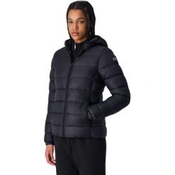 Kurtka damska Champion Hooded Polyfilled. Czarne kurtki sportowe damskie Champion, xl, z aplikacjami, z materiału, bez ramiączek, z kapturem, trekkingowe. Za 363.99 zł.