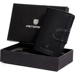 Portfel skórzany Peterson PTN 122511901 BLACK czarny. Czarne portfele męskie Peterson, bez wzorów, ze skóry. Za 149.99 zł.