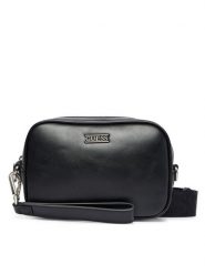 Guess Saszetka HMBOSH P6450 Czarny. Czarne saszetki i nerki męskie Guess, ze skóry. Za 284.99 zł.