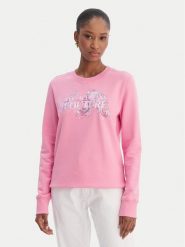 Versace Jeans Couture Bluza 80HAIE02 CF00E Różowy Regular Fit. Czerwone bluzy damskie Versace Jeans Couture, l, bez wzorów, z bawełny, bez ramiączek, bez kaptura. Za 1,069.00 zł.