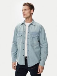 G-Star Raw Koszula jeansowa Dakota D23006-E356 Niebieski Regular Fit. Niebieskie koszule męskie G-Star Raw, m, bez wzorów, z bawełny, retro, bez kołnierzyka, bez ramiączek. Za 429.99 zł.