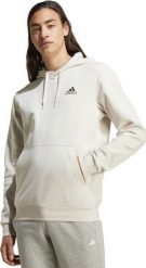 Bluza męska adidas Essentials Fleece Hoodie beżowa IZ4760 2XL. Brązowe bluzy męskie Adidas, m, bez wzorów, bez kaptura. Za 273.52 zł.