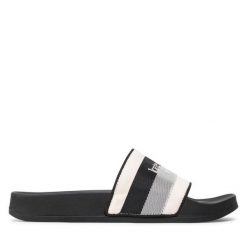 Klapki Kate Spade. Czarne klapki damskie Kate Spade, bez wzorów, bez obcasa, bez zapięcia. Za 299.99 zł.