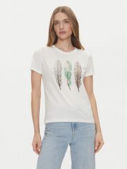 Morgan Bluzka 241-DANSA Écru Slim Fit. Bluzki damskie Morgan, l, bez wzorów, z syntetyku, bez kołnierzyka, bez ramiączek. Za 147.95 zł.