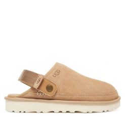 Klapki Ugg. Brązowe klapki męskie UGG, bez wzorów, bez zapięcia. Za 559.99 zł.