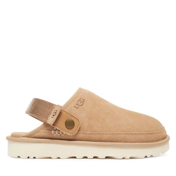 Klapki Ugg. Brązowe klapki męskie UGG, bez wzorów, bez zapięcia. Za 579.99 zł.