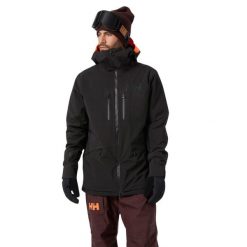 Kurtka narciarska męska Helly Hansen Garibaldi infinity. Czarne kurtki sportowe męskie Helly Hansen, na zimę, m, bez wzorów, bez kaptura, narciarskie. W wyprzedaży za 1,679.00 zł.