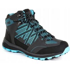 Damskie buty trekkingowe Samaris Mid RWF539. Niebieskie obuwie trekkingowe damskie Regatta, z gumy, bez zapięcia. Za 335.00 zł.